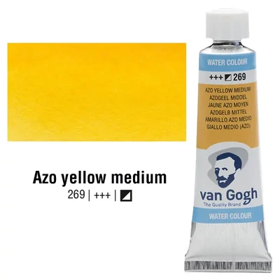 Talens Van Gogh tubusos akvarellfesték, 10 ml - 269, azo yellow medium