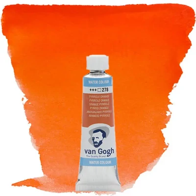 Talens Van Gogh tubusos akvarellfesték, 10 ml - 278, pyrrole orange