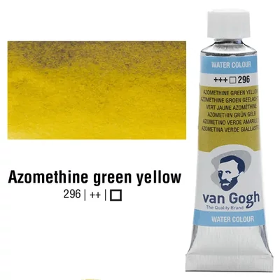 Talens Van Gogh tubusos akvarellfesték, 10 ml - 296, azomethine green yellow