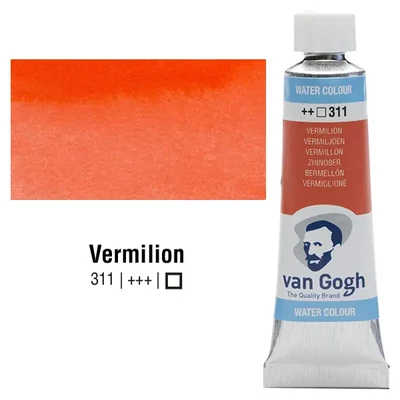 Talens Van Gogh tubusos akvarellfesték, 10 ml - 311, vermilion