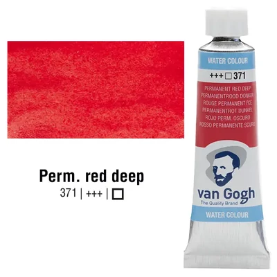 Talens Van Gogh tubusos akvarellfesték, 10 ml - 371, permanent red deep