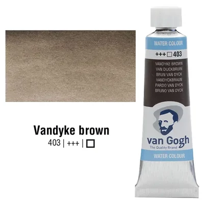 Talens Van Gogh tubusos akvarellfesték, 10 ml - 403, vandyke brown
