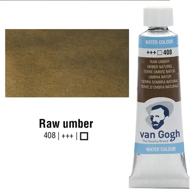 Talens Van Gogh tubusos akvarellfesték, 10 ml - 408, raw umber
