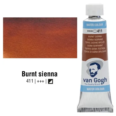 Talens Van Gogh tubusos akvarellfesték, 10 ml - 411, burnt sienna