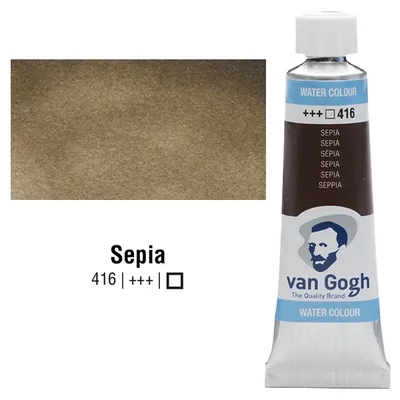 Talens Van Gogh tubusos akvarellfesték, 10 ml - 416, sepia