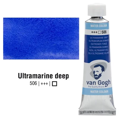 Talens Van Gogh tubusos akvarellfesték, 10 ml - 506, ultramarine deep
