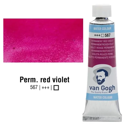 Talens Van Gogh tubusos akvarellfesték, 10 ml - 567, permanent red violet