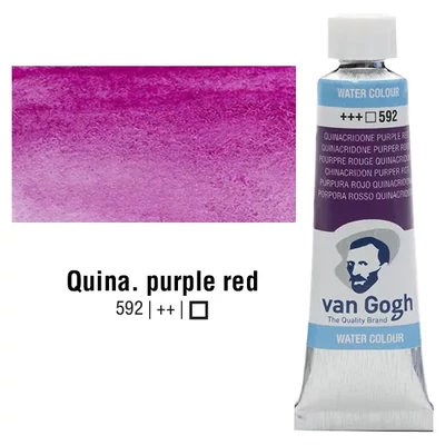 Talens Van Gogh tubusos akvarellfesték, 10 ml - 592, quinacridone purple red