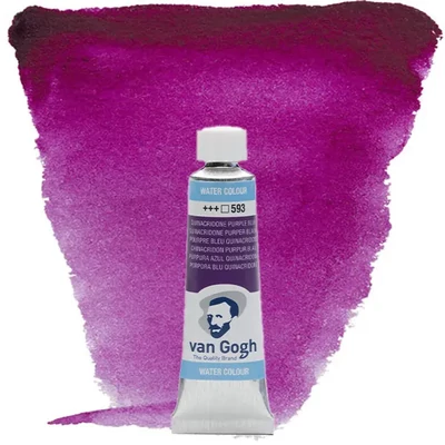 Talens Van Gogh tubusos akvarellfesték, 10 ml - 593, quinacridone purple blue