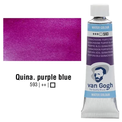 Talens Van Gogh tubusos akvarellfesték, 10 ml - 593, quinacridone purple blue