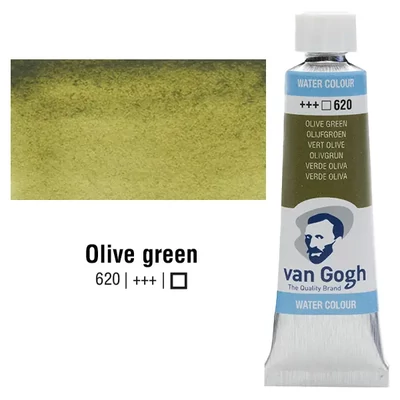 Talens Van Gogh tubusos akvarellfesték, 10 ml - 620, olive green