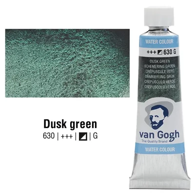 Talens Van Gogh tubusos akvarellfesték, 10 ml - 630, dusk green, granuláló