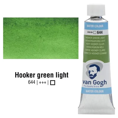 Talens Van Gogh tubusos akvarellfesték, 10 ml - 644, hooker green light
