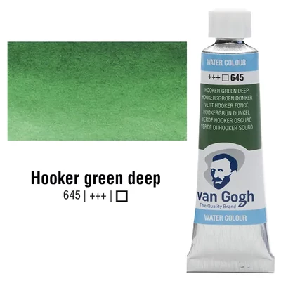Talens Van Gogh tubusos akvarellfesték, 10 ml - 645, hooker green deep