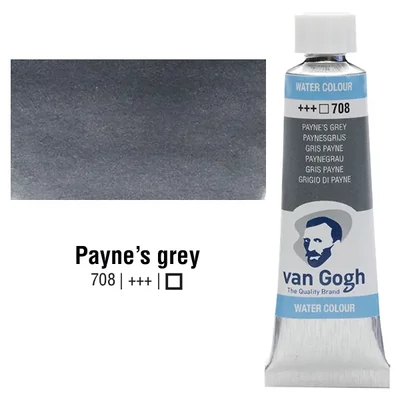 Talens Van Gogh tubusos akvarellfesték, 10 ml - 708, payne's grey