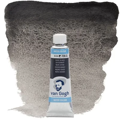 Talens Van Gogh tubusos akvarellfesték, 10 ml - 735, oxide black, granuláló