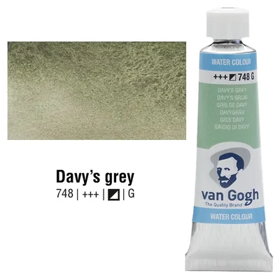 Talens Van Gogh tubusos akvarellfesték, 10 ml - 748, davy's grey, granuláló