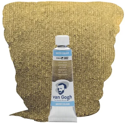 Talens Van Gogh tubusos akvarellfesték, 10 ml - 802, light gold