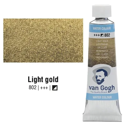 Talens Van Gogh tubusos akvarellfesték, 10 ml - 802, light gold