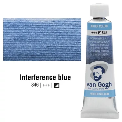 Talens Van Gogh tubusos akvarellfesték, 10 ml - 846, interference blue