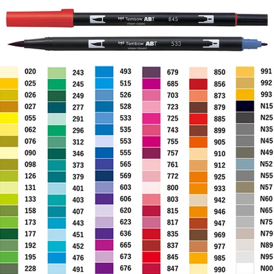 Tombow abt dual brush pen kétvégű filctoll - különféle színekben