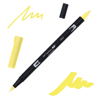 Tombow abt dual brush pen kétvégű filctoll - 062, pale yellow