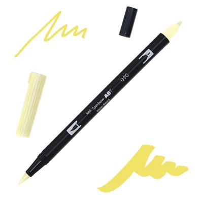 Tombow abt dual brush pen kétvégű filctoll - 090, lemon cream