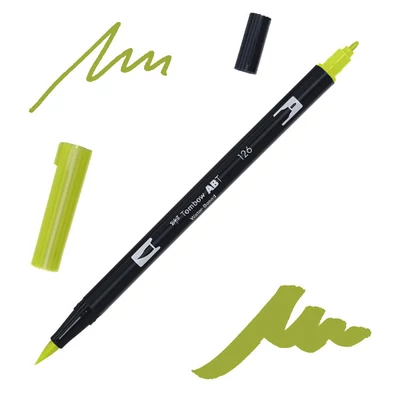 Tombow abt dual brush pen kétvégű filctoll - 126, light olive