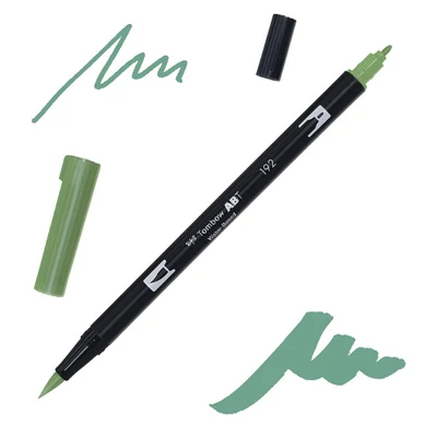 Tombow abt dual brush pen kétvégű filctoll - 192, asparagus