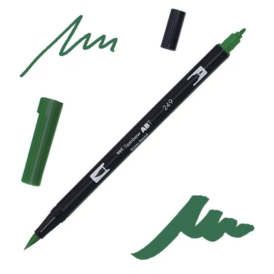 Tombow abt dual brush pen kétvégű filctoll - 249, hunter green