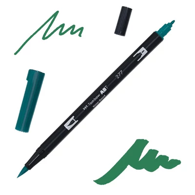 Tombow abt dual brush pen kétvégű filctoll - 277, dark green
