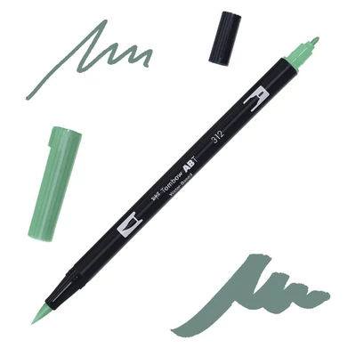 Tombow abt dual brush pen kétvégű filctoll - 312, holly green