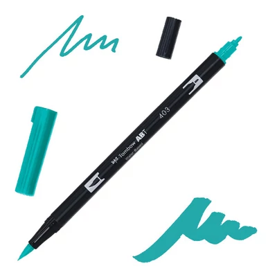 Tombow abt dual brush pen kétvégű filctoll - 403, bright blue