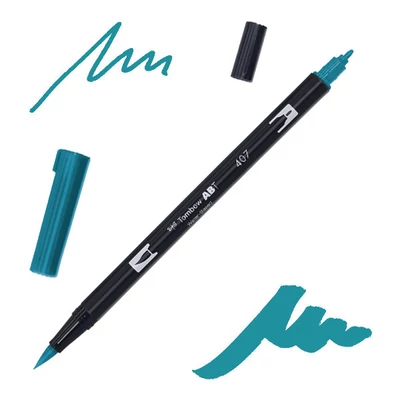 Tombow abt dual brush pen kétvégű filctoll - 407, Tiki teal