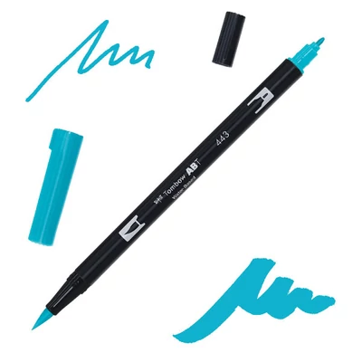 Tombow abt dual brush pen kétvégű filctoll - 443, turquoise