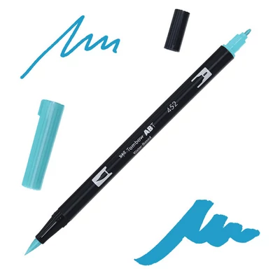 Tombow abt dual brush pen kétvégű filctoll - 452, process blue