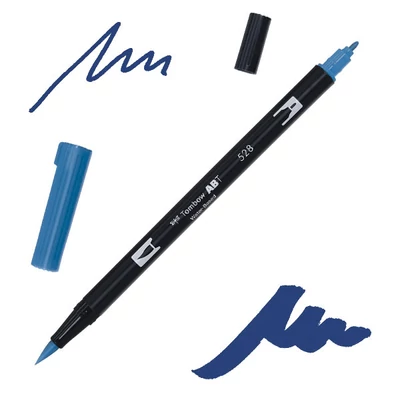 Tombow abt dual brush pen kétvégű filctoll - 528, navy blue