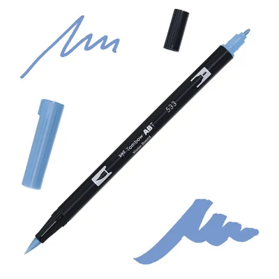 Tombow abt dual brush pen kétvégű filctoll - 533, peacock blue