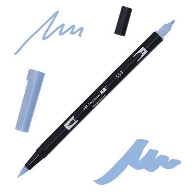 Tombow abt dual brush pen kétvégű filctoll - 553, mist purple