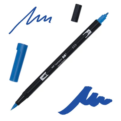 Tombow abt dual brush pen kétvégű filctoll - 555, ultramarine