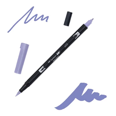 Tombow abt dual brush pen kétvégű filctoll - 603, periwinkle