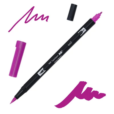 Tombow abt dual brush pen kétvégű filctoll - 665, purple