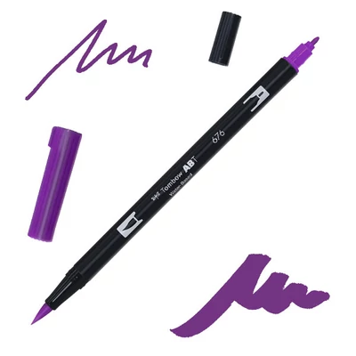 Tombow abt dual brush pen kétvégű filctoll - 676, royal purple