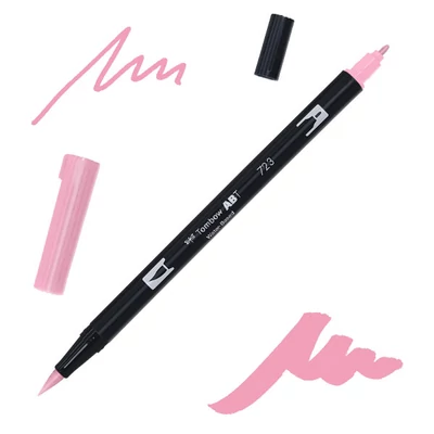 Tombow abt dual brush pen kétvégű filctoll - 723, pink