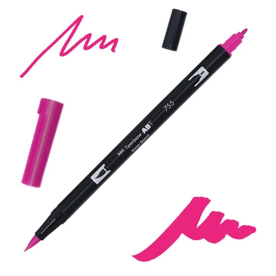 Tombow abt dual brush pen kétvégű filctoll - 755, rubine red