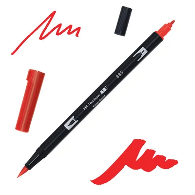 Tombow abt dual brush pen kétvégű filctoll - 885, warm red