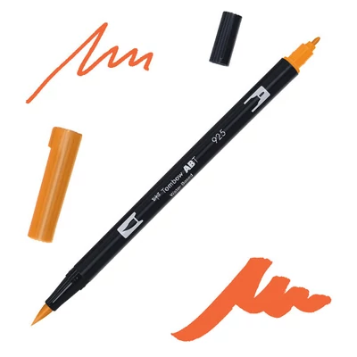 Tombow abt dual brush pen kétvégű filctoll - 925, scarlet