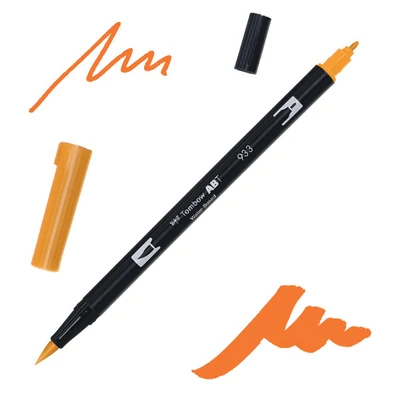 Tombow abt dual brush pen kétvégű filctoll - 933, orange