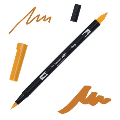 Tombow abt dual brush pen kétvégű filctoll - 946, gold ochre