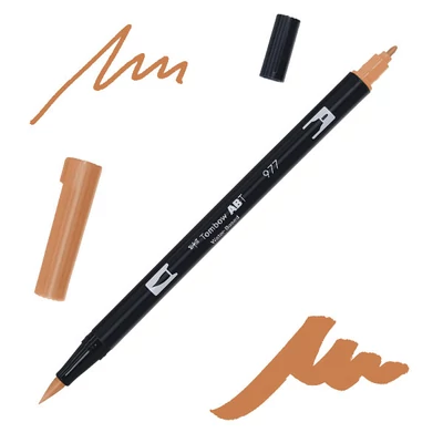 Tombow abt dual brush pen kétvégű filctoll - 977, saddle brown